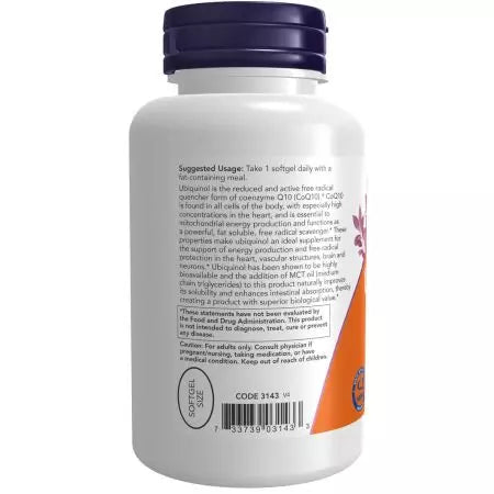 Jetzt Lebensmittel Ubiquinol 100 mg 120 Softgele