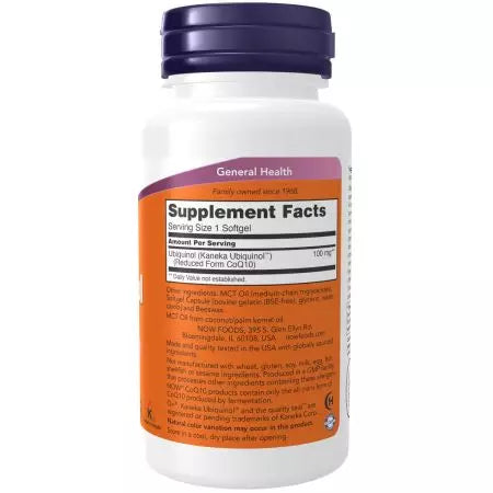 Nu fødevarer ubiquinol 100 mg 60 softgels