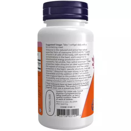 Nyní potraviny ubiquinol 200 mg 60 softgelů