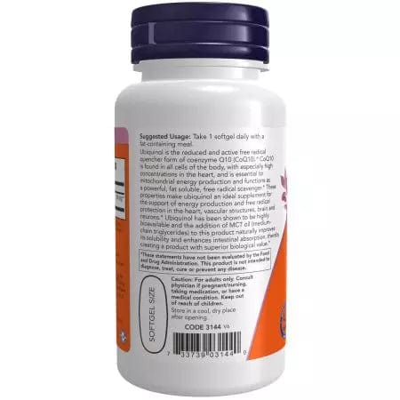 Now Foods Ubiquinol 200 mg 60 Softgels