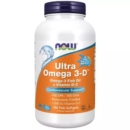 Τώρα τα τρόφιμα Ultra Omega 3D Softgels 180 FSG