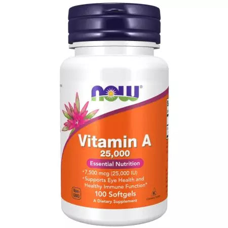 Now Foods Vitamin A 25,000iu 100 Softgels