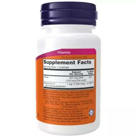 Now Foods Vitamin B12 1,000 mcg 100 Chewable Lozenges