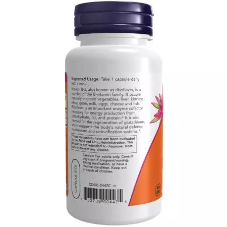 Jetzt Lebensmittel Vitamin B2 (Riboflavin) 100 mg 100 Kapseln