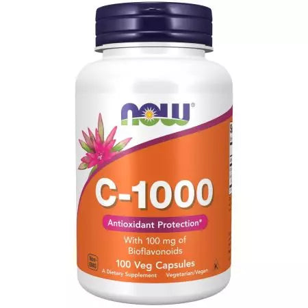 Now Foods Vitamin C1,000 with 100 mg of Bioflavonoids 100 Veg Capsules