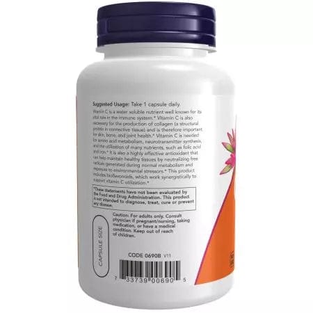 Now Foods Vitamin C1,000 with 100 mg of Bioflavonoids 100 Veg Capsules