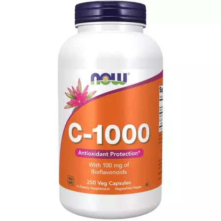 Now Foods Vitamin C1,000 with 100 mg of Bioflavonoids 250 Veg Capsules