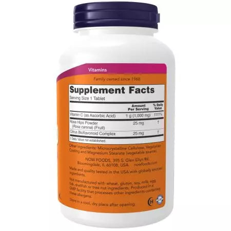 Now Foods Vitamin C1,000 with Rose Hips & Bioflavonoids 250 Tablets