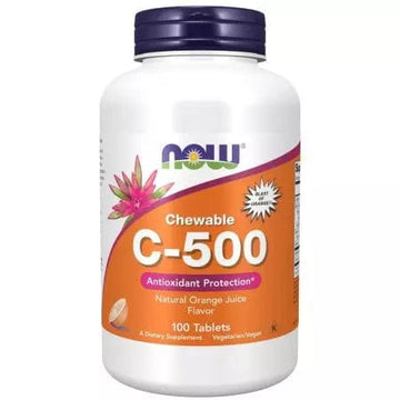 Now Foods Vitamin C500 100 Chewable Orange Lozenges