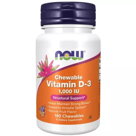 Jetzt Lebensmittel Vitamin D3 1.000 IU 180 Kautables