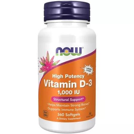 Τώρα τρόφιμα βιταμίνη D3 1.000 iu 360 softgels