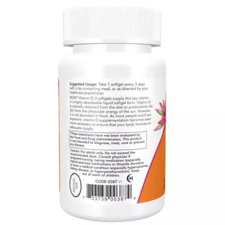 Acum alimente Vitamina D3 10.000 IU 240 Softgels