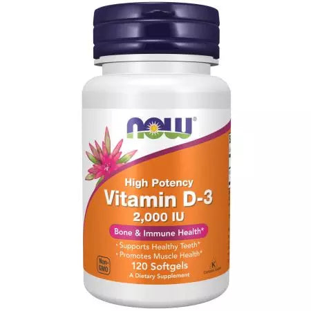 Maintenant aliments vitamine D3 2 000 UI 120 softgels