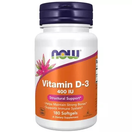 Τώρα τα τρόφιμα βιταμίνη D3 400 IU 180 Softgels