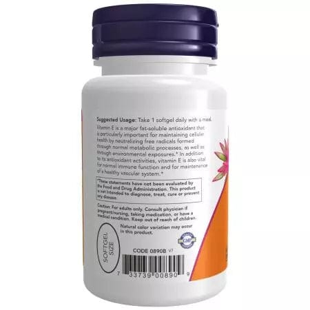 Now Foods Vitamin E400 IU Mixed Tocopherols 50 Softgels