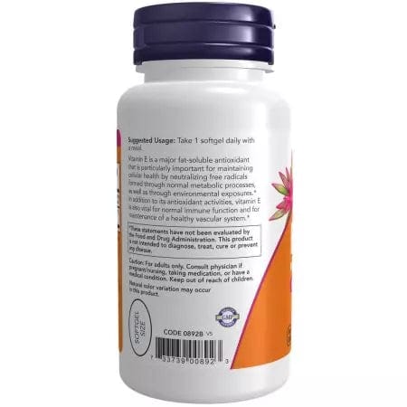 Now Foods Vitamin E400 With Mixed Tocopherols 100 Softgels