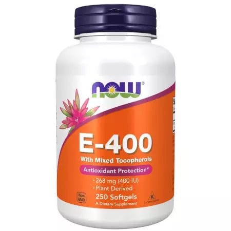 Now Foods Vitamin E400 With Mixed Tocopherols 250 Softgels