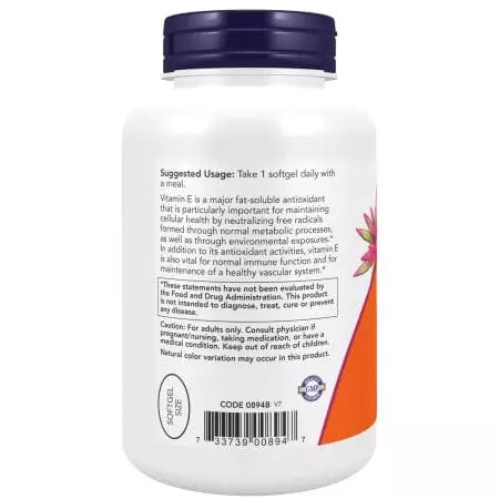 Maintenant aliments vitamine E400 avec des tocophérols mélangés