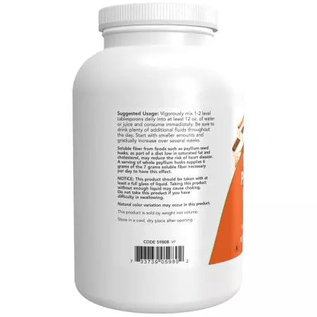 Τώρα τα τρόφιμα ολόκληρα φλοιό psyllium 12oz