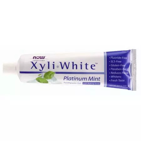 Now Foods Xyliwhite Toothpaste Gel Platinum Mint 6.4oz