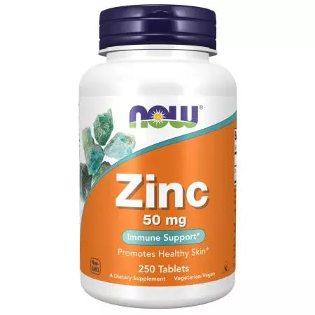 Nyní potraviny zinku (zinkový glukonát) 50 mg 250 tablet