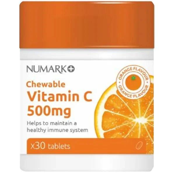 Numark Chewable Vitamin C 500mg Tablets Pack of 30 - welzo