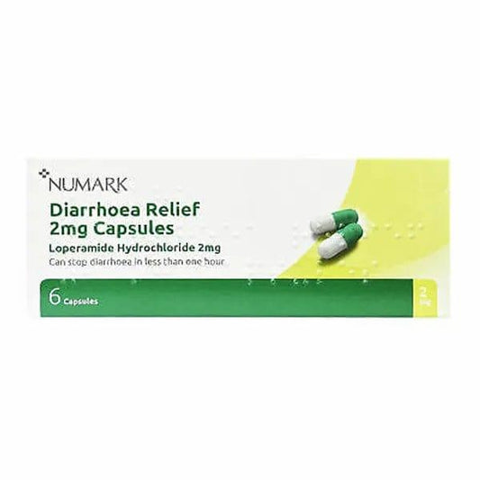 Numark Diarrhoea Relief (Loperamide 2mg) Capsules - welzo