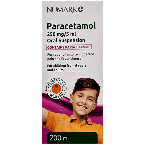 Numark Paracetamol 250mg/5ml Oral Suspension 200ml - welzo