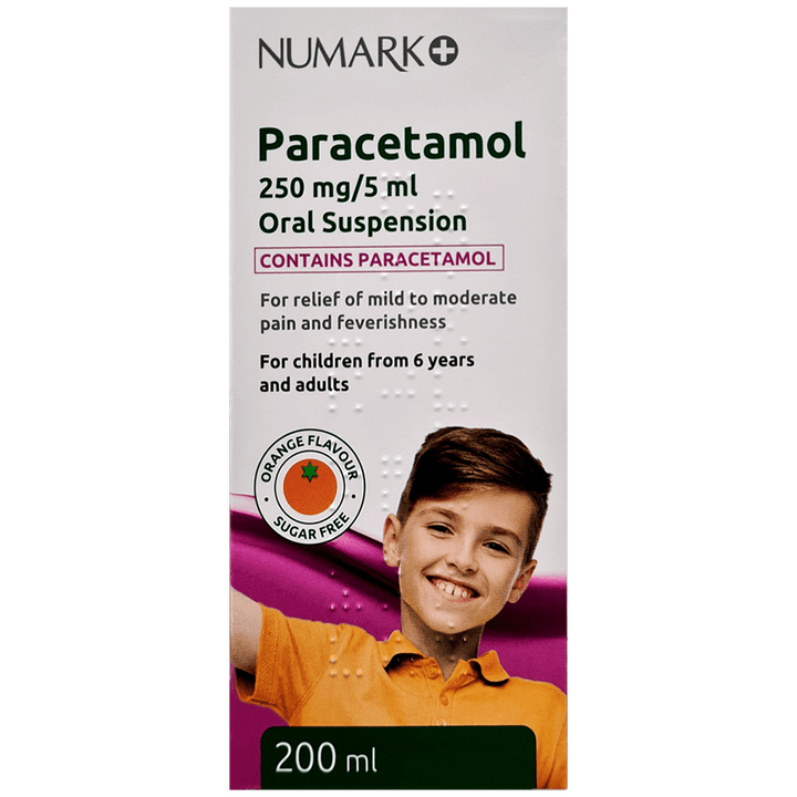 Parace Numark Paracetamol 250mg/5ml Oral Suspension 200ml | Welzo – welzo