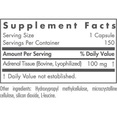 Nutricology Adrenal Natural Glandular 150 Capsules