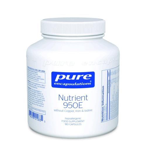 Nutrient 950e without Copper, Iron Iodine, 180 veg caps - Pure Encapsulations - welzo