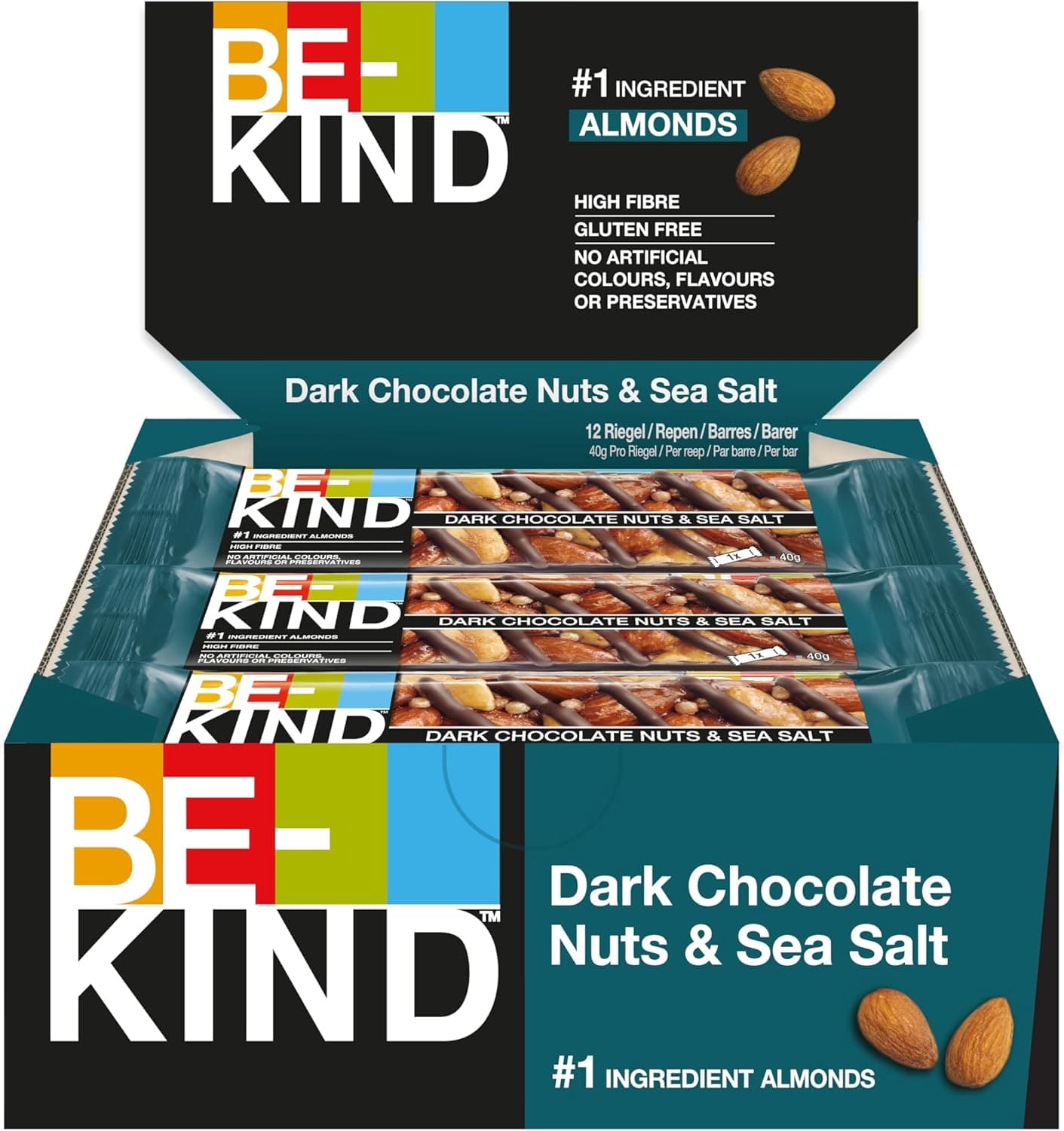 Kind Dark Chocolate Nuts & Sea Salt Bar 40g