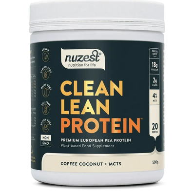 Nuzest - 500g - Clean Lean Protein Coffee Coconut + MCTS - welzo