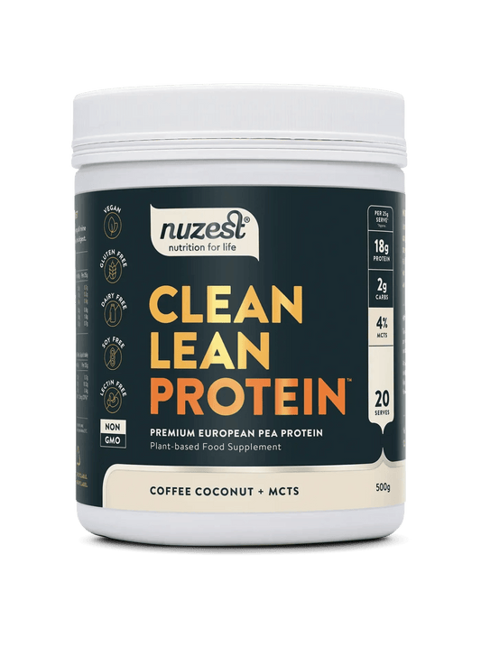 Nuzest - 500g - Clean Lean Protein Coffee Coconut + MCTS - welzo