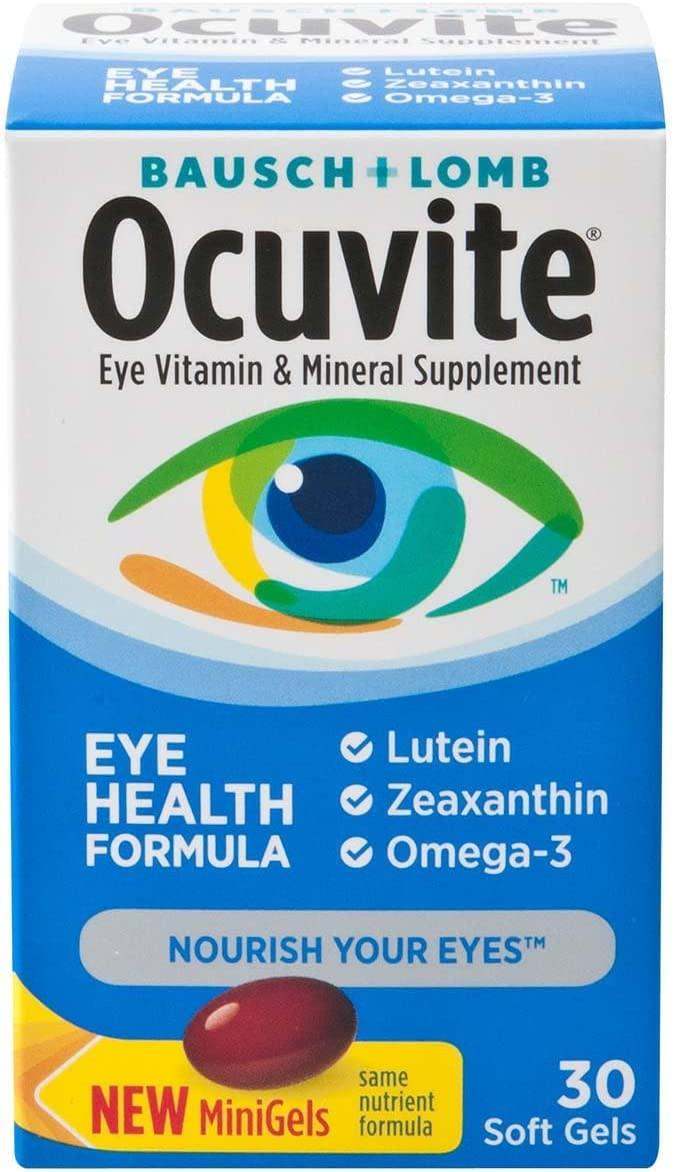 Ocuvite Eye Vitamin & Mineral Supplement Lutein Capsules Pack of 30 - welzo