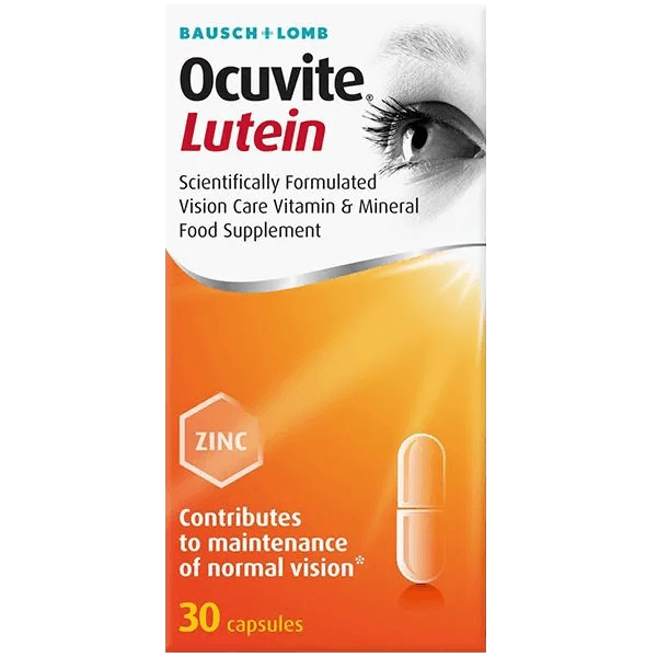 Ocuvite Eye Vitamin & Mineral Supplement Lutein Capsules Pack of 30 - welzo