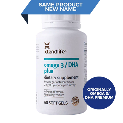 Omega 3 / DHA Plus (Formerly Omega 3 DHA Premium) 60 gel caps - Xtendlife - welzo