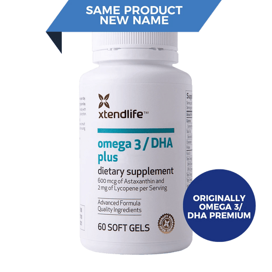 Omega 3 / DHA Plus (Formerly Omega 3 DHA Premium) 60 gel caps - Xtendlife - welzo