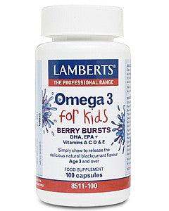 Omega 3 for Kids - 100 Caps - Lamberts - welzo