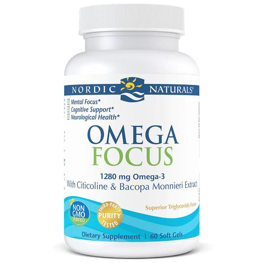Omega Focus 1,280 mg, 60 Soft Gels - Nordic Naturals - welzo