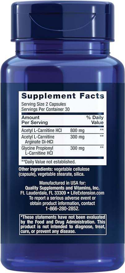 Optimized Carnitine - 60 Capsules - Life Extension - welzo