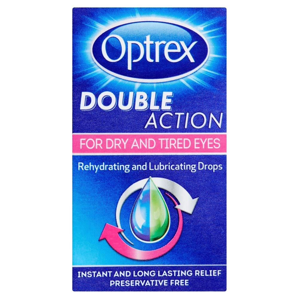 Optrex Double Action Eye Drops for Dry and Tired Eyes 10ml - welzo
