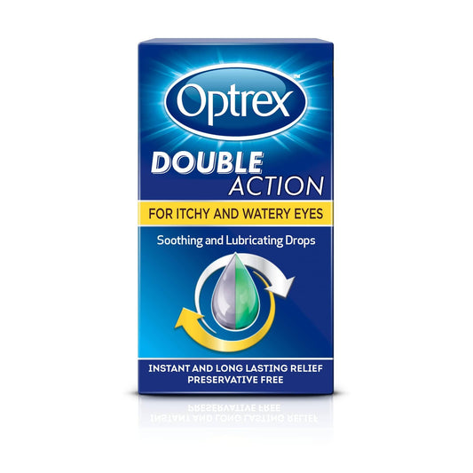 Optrex Double Action Eye Drops for Itchy and Watery Eyes 10ml - welzo
