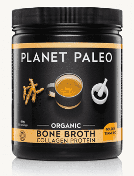 Organic Bone Broth Collagen Protein – Golden Turmeric 450g - Planet Paleo (slight leakage) - welzo