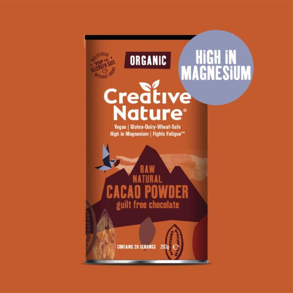 Organic Cacao Powder, 200g - Creative Nature - welzo