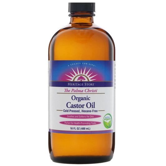 Organic Castor Oil, 480ml - Heritage Products - welzo