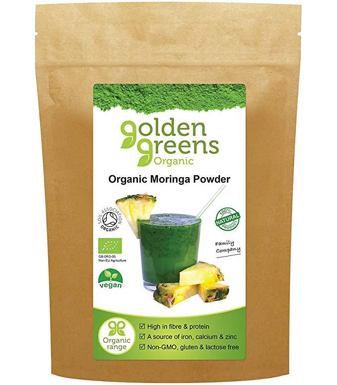 Organic Moringa Leaf Powder 100g - Golden Greens - welzo