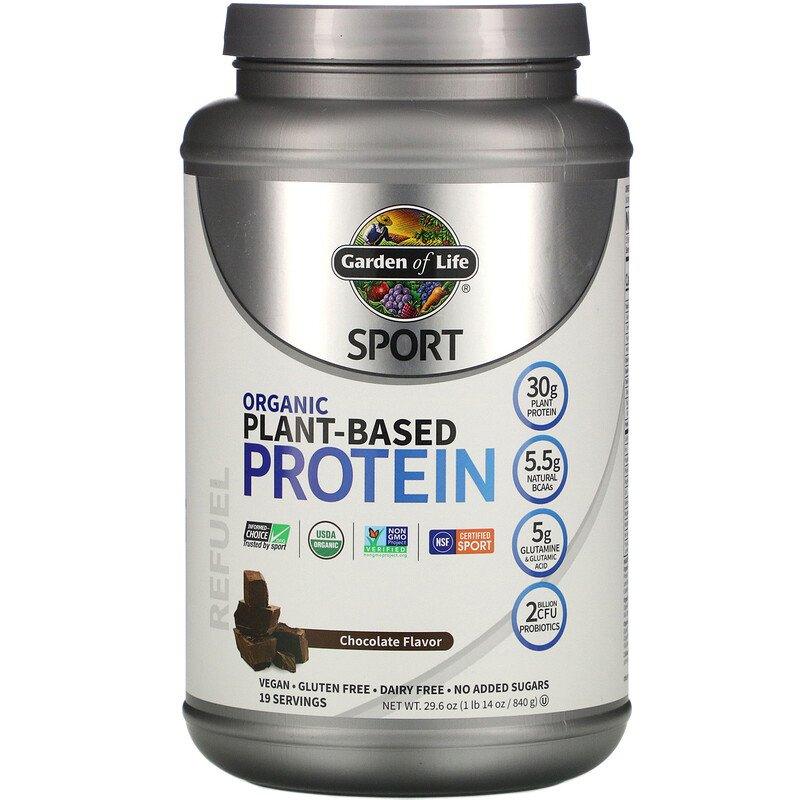 Organic Plant-Based Protein, Chocolate, 840g - Garden of Life - welzo