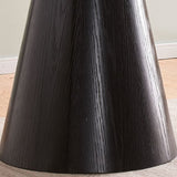 Sombra Round Black Eetting Table - 120 cm, gecanneleerd houtkorreleffect, gewogen basis (kopie)