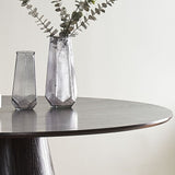 Sombra Round Black Eetting Table - 120 cm, gecanneleerd houtkorreleffect, gewogen basis (kopie)